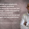 Head shot of Frank Dadah with a quote, "In mission-driven and compliance-heavy environments, technical expertise will always be rewarded, but it’s rarely enough. Leadership must be developed. Presence must be practiced. Confidence must be earned through support, not just experience."
